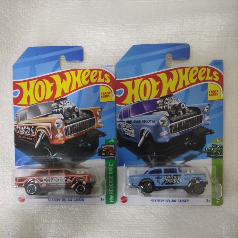 Hot Wheels '55 Chevy Bel Air Gasser HW Gassers Reverse Rake Mainline ...