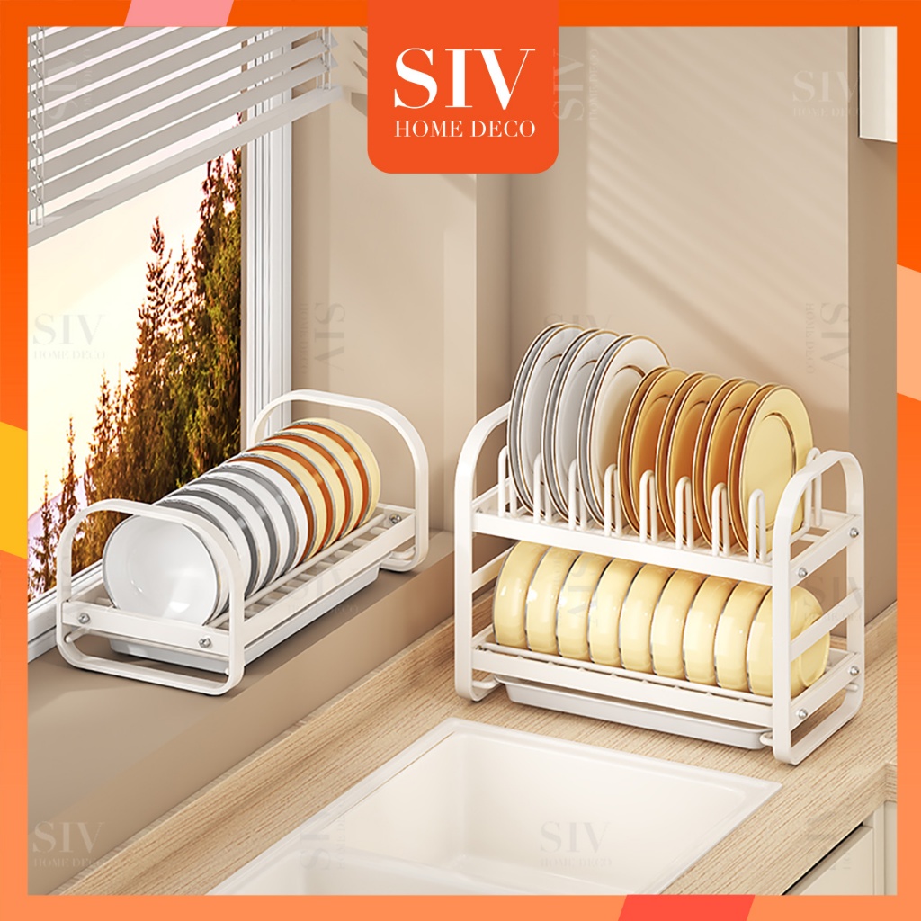 SIV Dish Drainer Rack Kitchen Organizer Stainless Steel Dish Organizer Plate Organizer Shopee Malaysia