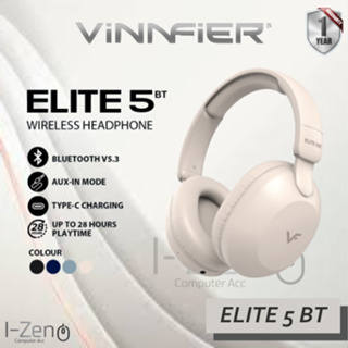 VINNFIER ELITE 5 BT WIRELESS BLUETOOTH HEADPHONES V5.3 WITH