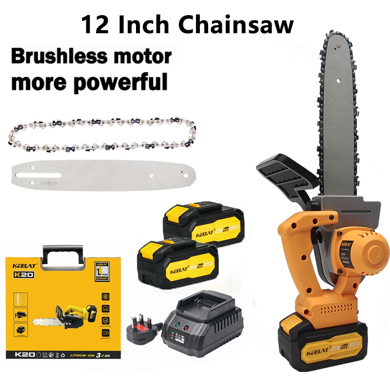 KEELAT 12/8/6 Inch Electric Cordless Chainsaw Mini Chainsaw Electric ...