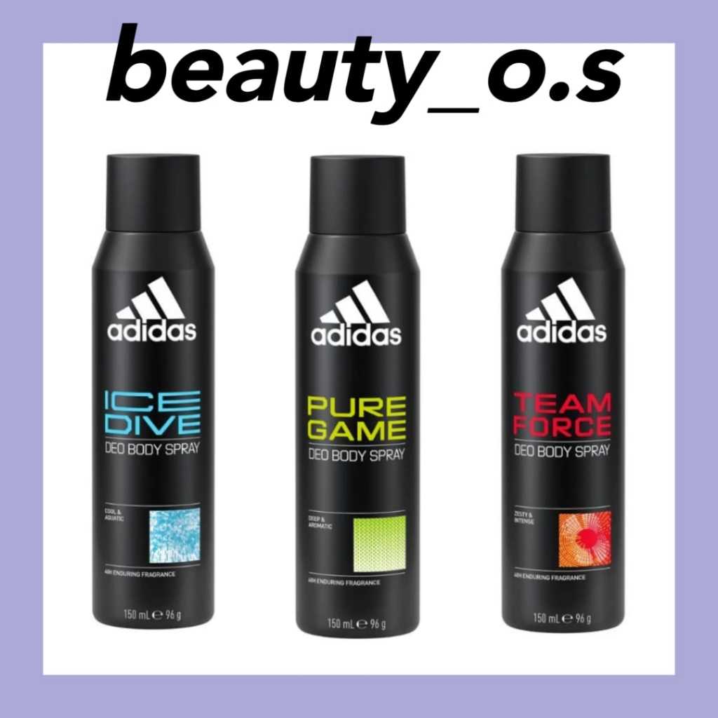 ADIDAS DEO BODY SPRAY 150ML ICE DIVE/ PURE GAME / TEAM FORCE Shopee