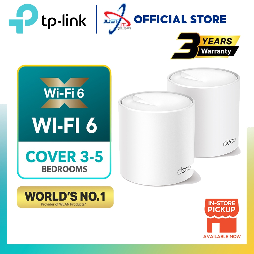 TP-LINK DECO X60 AX5400 Whole Home Mesh ROUTER Wi-Fi System (2 Pack / 3 ...