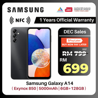 Samsung Galaxy A14 LTE (A145) 6GB RAM + 128GB ROM / Samsung Galaxy A14 5G  (A146) 6GB RAM + 128GB ROM 1 YEAR WARRANTY BY SAMSUNG MALAYSIA ELECTRONICS  (SME)