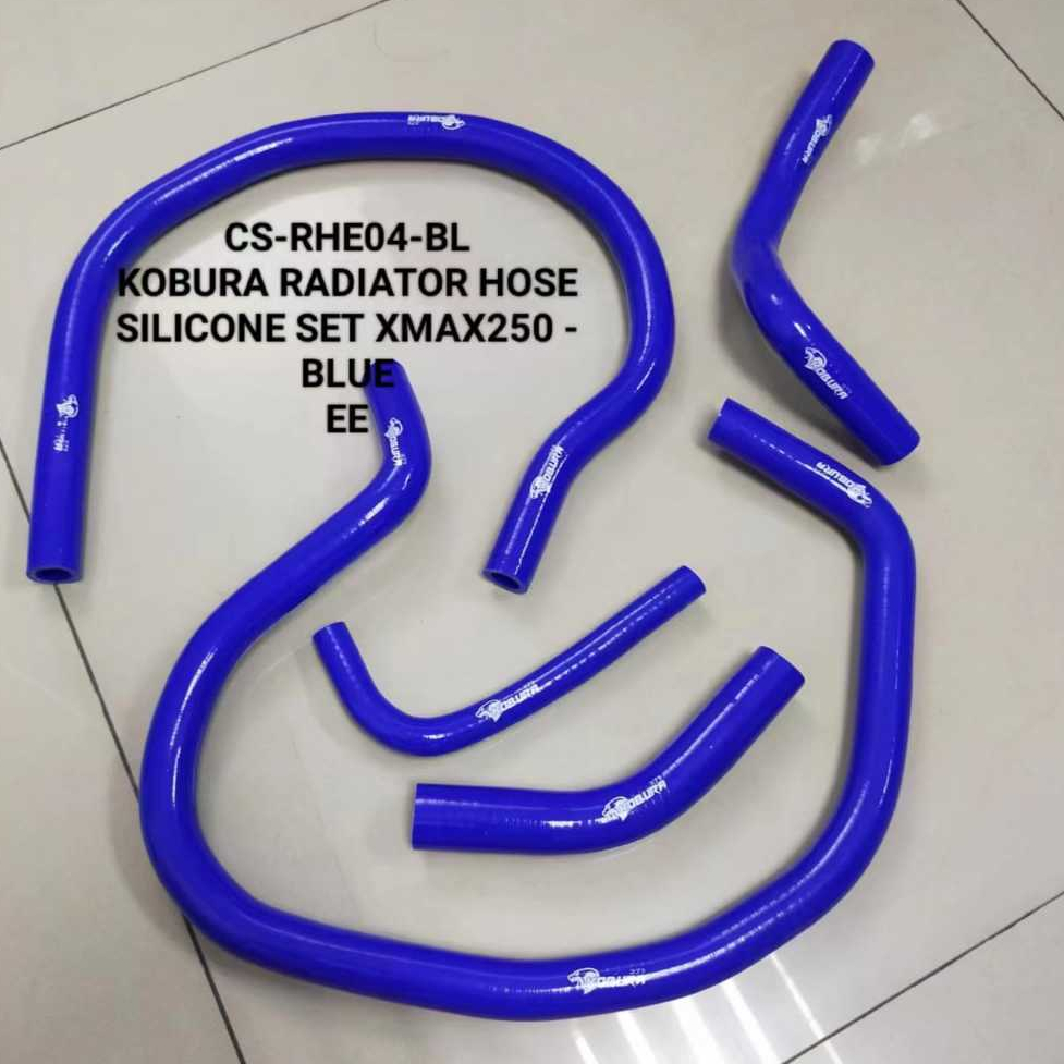 [ BLUE SILICON HOSE SET ] KOBURA RADIATOR HOSE SILICONE SET XMAX250 ...