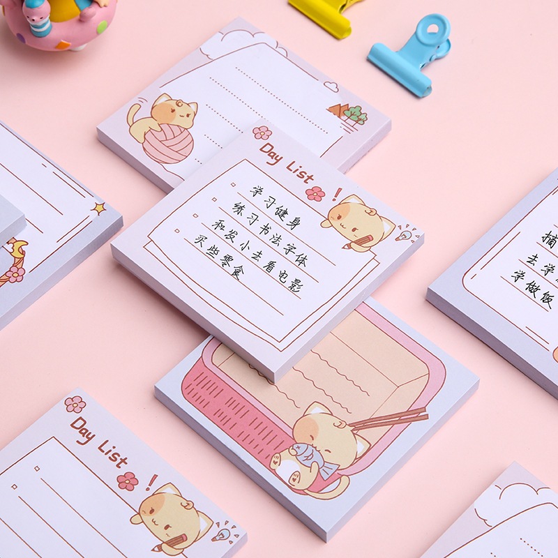 Cute Cat Sticky Notes | Shopee Malaysia