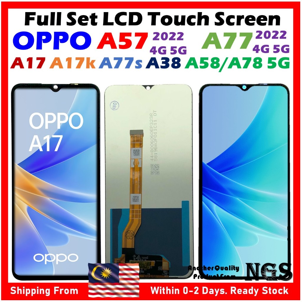 ORI NGS Full Set LCD Touch Screen Compatible For OPPO A17 / A17k / A77s ...