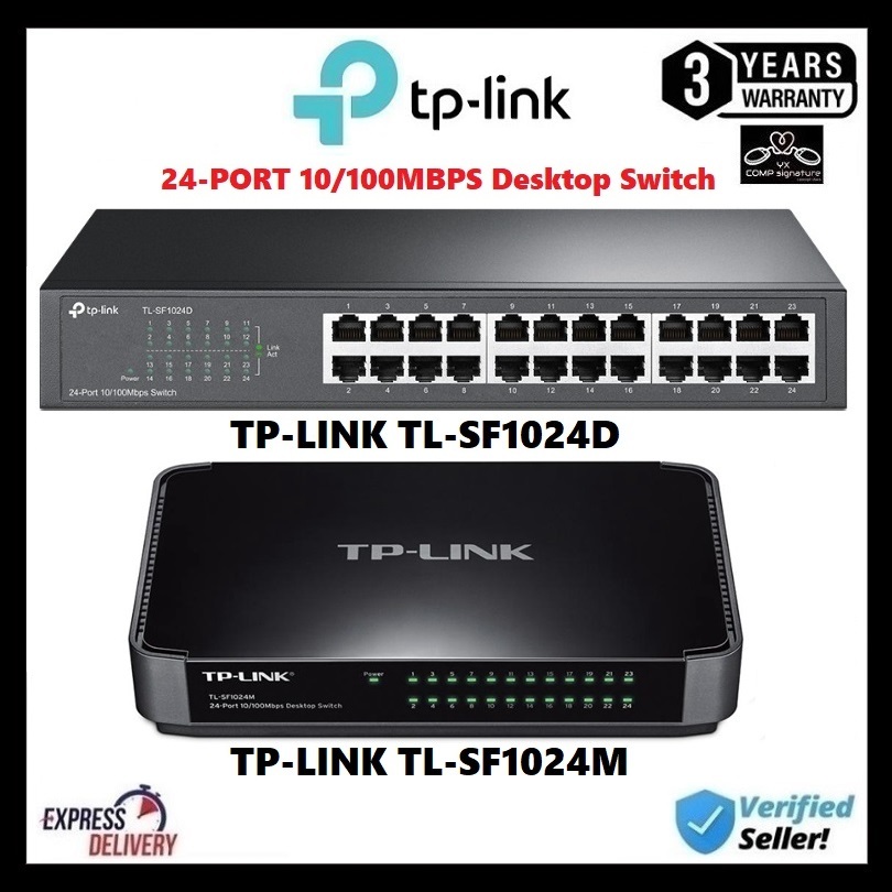 TP-LINK TL-SF1024D / TL-SF1024M 24-PORT 10/100MBPS DESKTOP SWITCH WITH ...