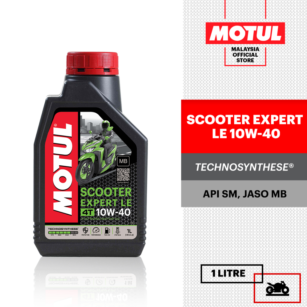 MOTUL SCOOTER EXPERT LE 4T 10W40 1L Technosynthese Engine Oil | Shopee ...