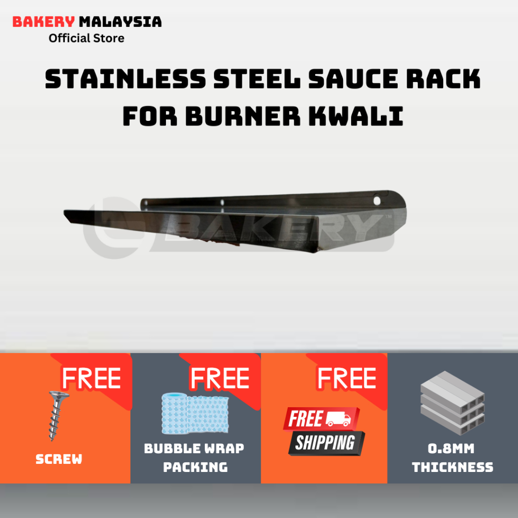 Stainless Steel Wall Shelf Rack Burner Kwali Kitchen Dining Organizer ...