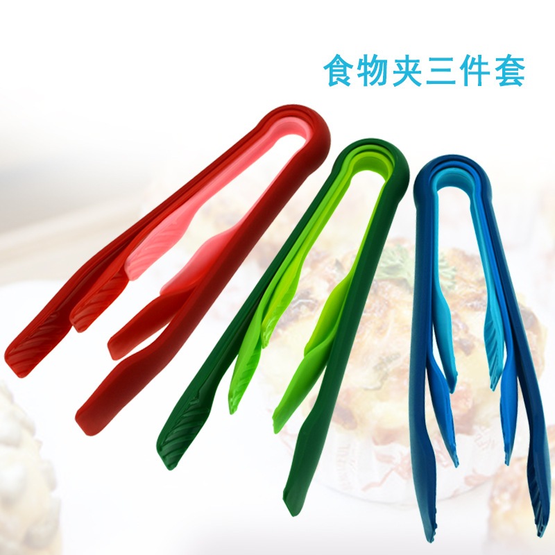 3pc/set Bread Clamp BBQ Tongue Barbeque Clip Food Salad Tongue Kitchen ...