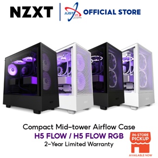 NZXT H510 Flow Matte Black - Compact ATX PC Gaming Case - Tempered