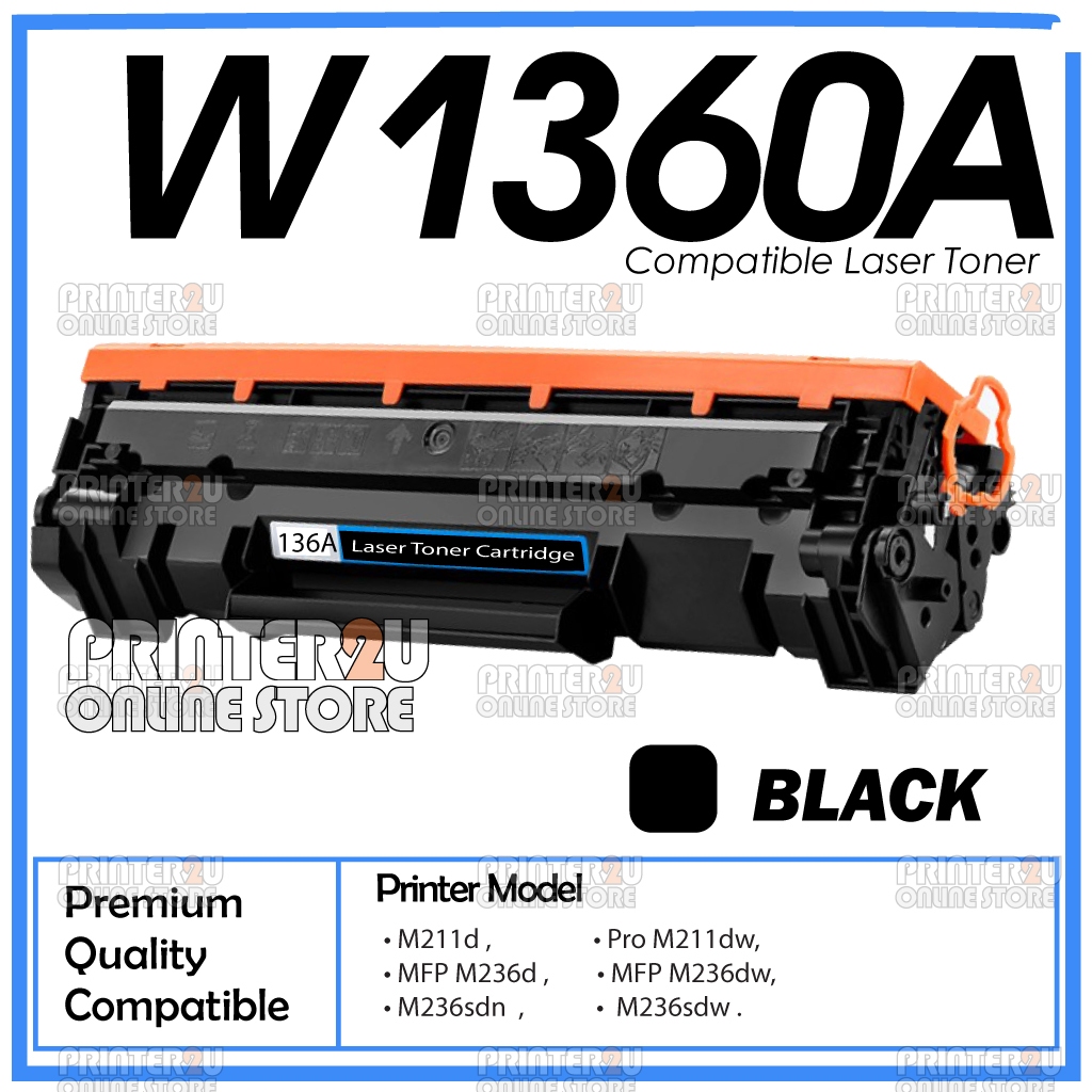 Toner Compatible to HP W1360A HP136A Cartridge for HP-Printer LaserJet ...