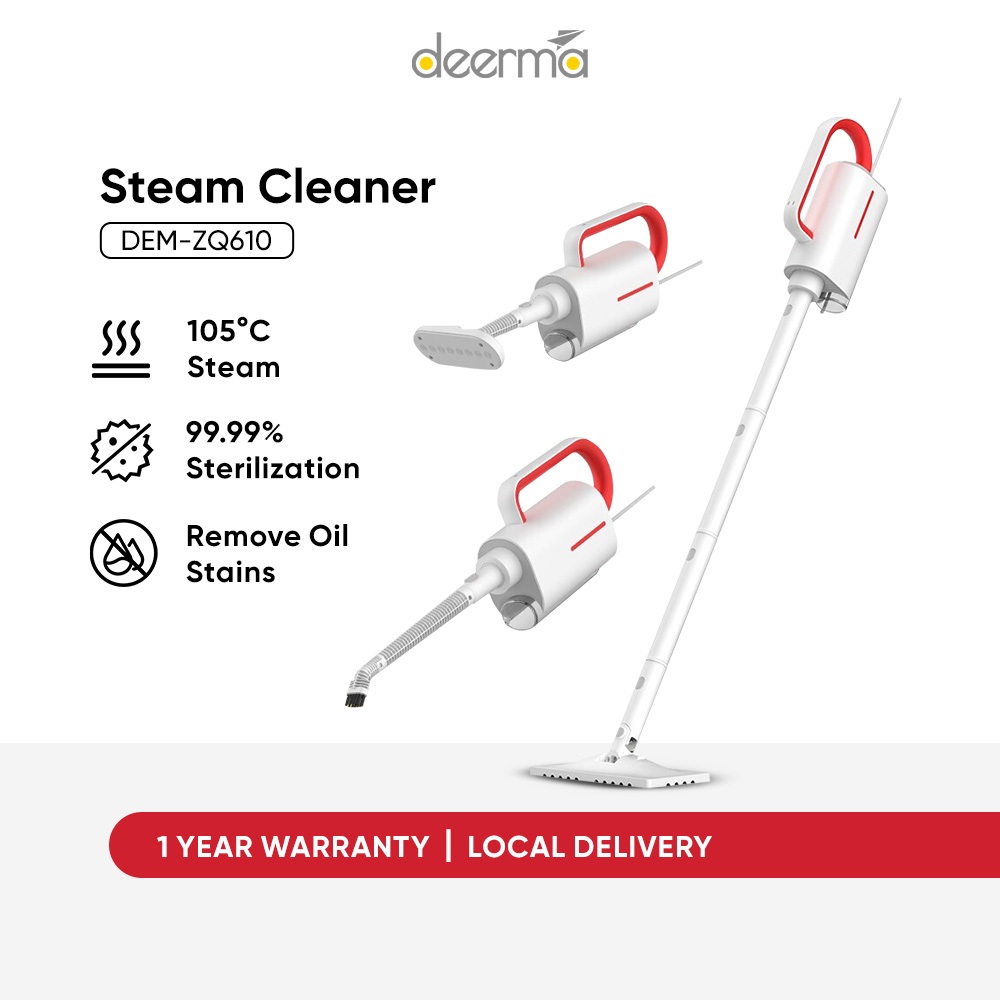 Deerma ZQ610 Steam Mop Electric Handheld Steamer Mops Mopping With Cord