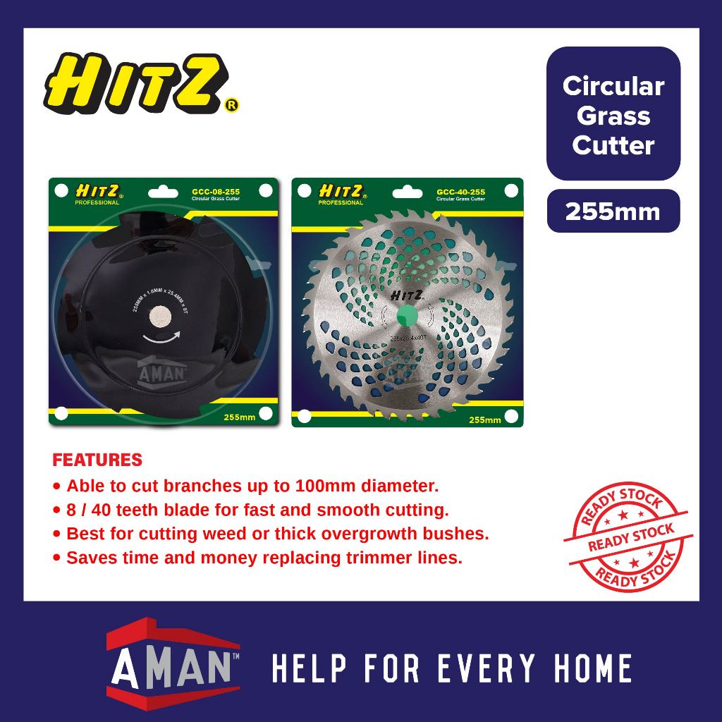 HITZ Circular Grass Cutter Trimmer Head Universal Cutting Blade Lawn ...