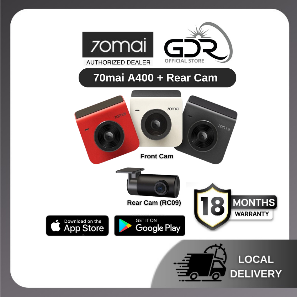 70mai A400 Car Recorder Dash Cam QHD 1440P Rear Cam RC09 Night Vision ...