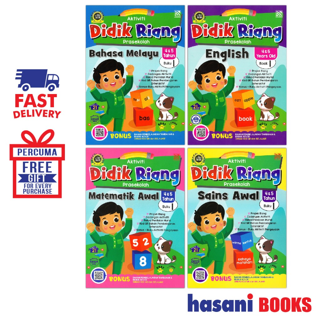 Hasani Pelangi Buku Aktiviti Didik Riang Prasekolah 4-5 Tahun | Shopee ...