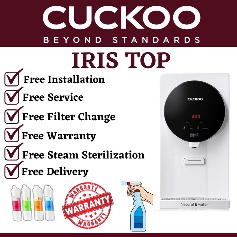 [𝑪𝒉𝒂𝒕 𝑺𝒆𝒍𝒍𝒆𝒓] CUCKOO IRIS TOP WATER PURIFIER | Shopee Malaysia