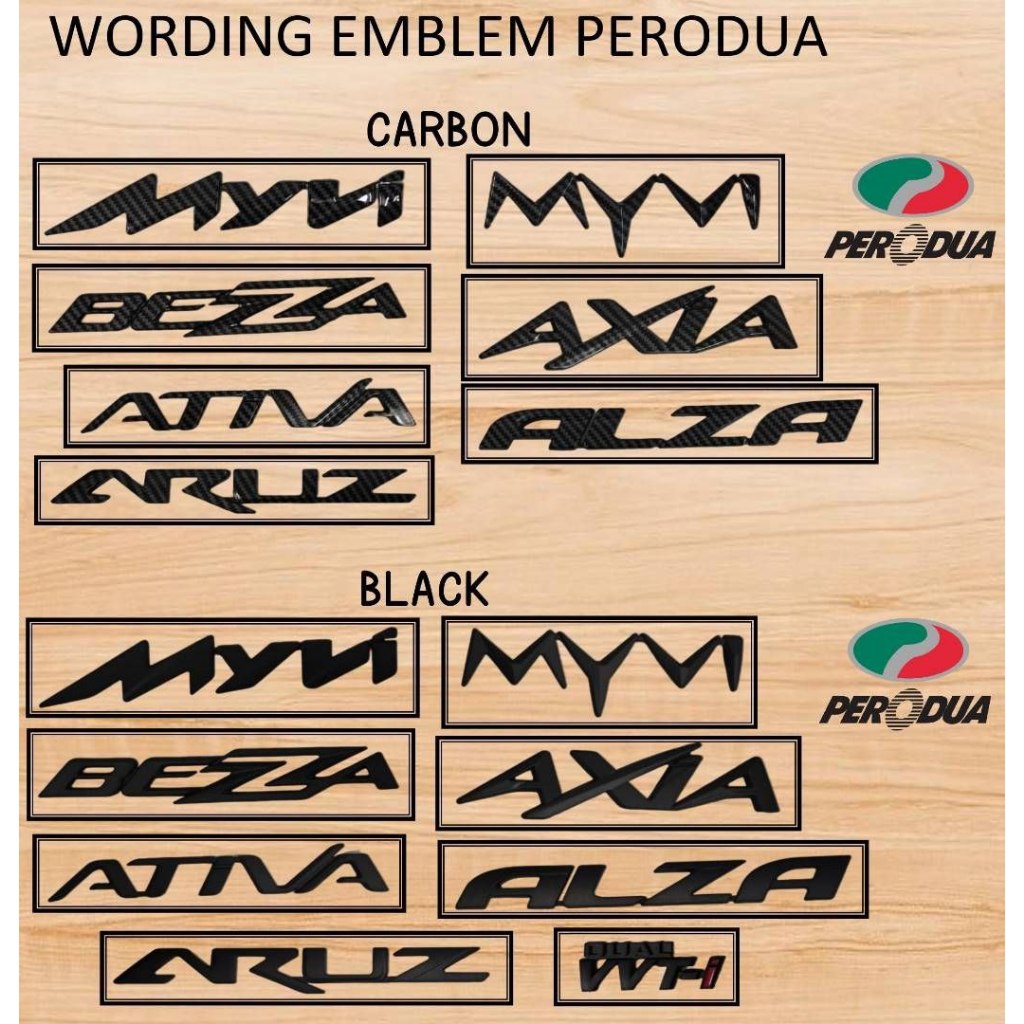 🔥NEW ARRIVAL🔥Emblem Logo Perodua Aruz Bezza Axia Alza Myvi Ativa ...