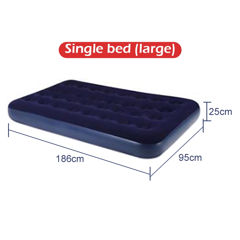 Folding Inflatable Bed Flocked Air Bed / Air Mattress Outdoor Sleeping ...