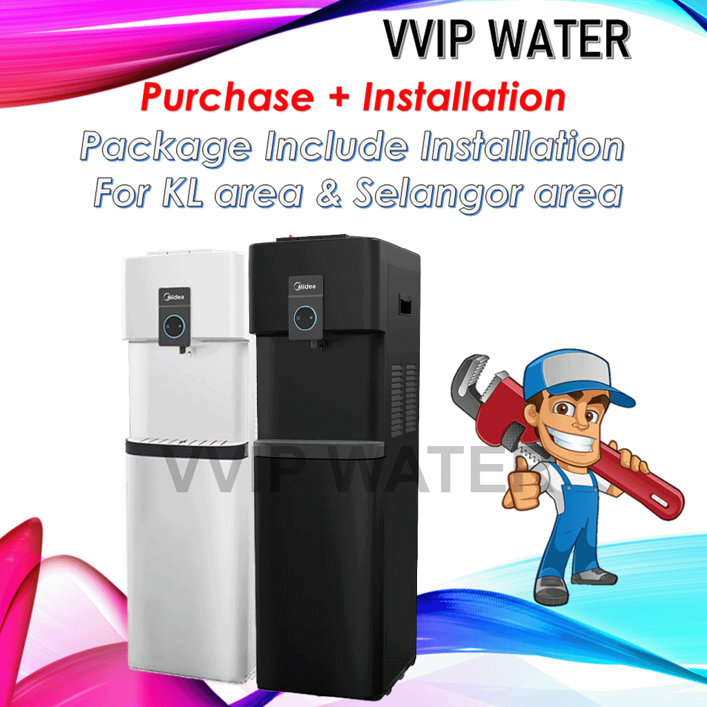 Penapis Air Midea Mild Alkaline Floorstanding Water Dispenser Hot Normal Cold 2037 With 0552