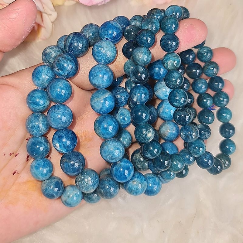 Cheriswelry 1 filo di apatite naturale distanziatori rotondi da 8 mm