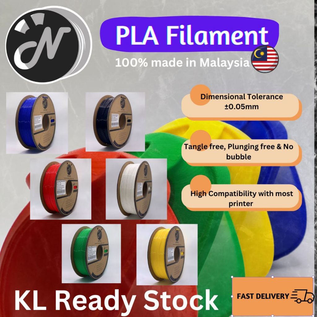 (Made in Malaysia) NFillar High Quality 3D Printing PLA Filament 1Kg