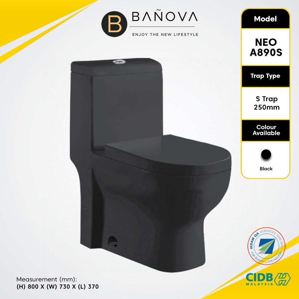 [Limit to 1 Unit Per Order] BANOVA One Piece & Close-Couple WC Toilet ...