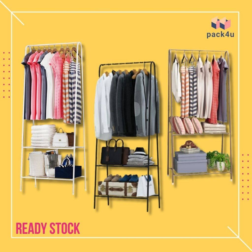 Triangle Rack New Modern Hanging Clothes Rack Metal Steel Rack Gantung ...