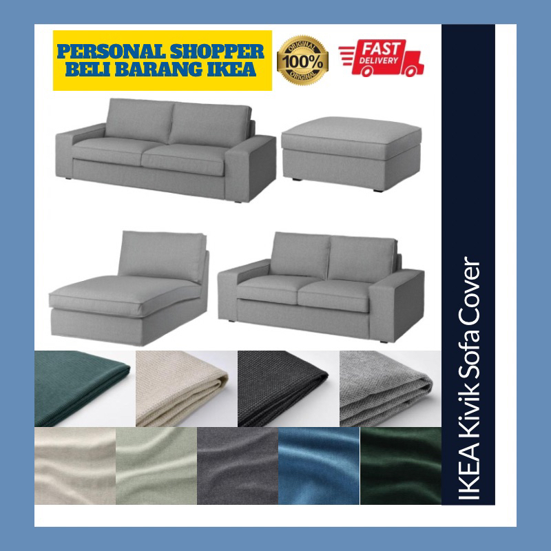 IKEA Kivik SARUNG SOFA COVER EXTRA REPLACEMENT for 2 3 Two Three Seat L Shape Chaise Lounge Footstool Shopee Malaysia