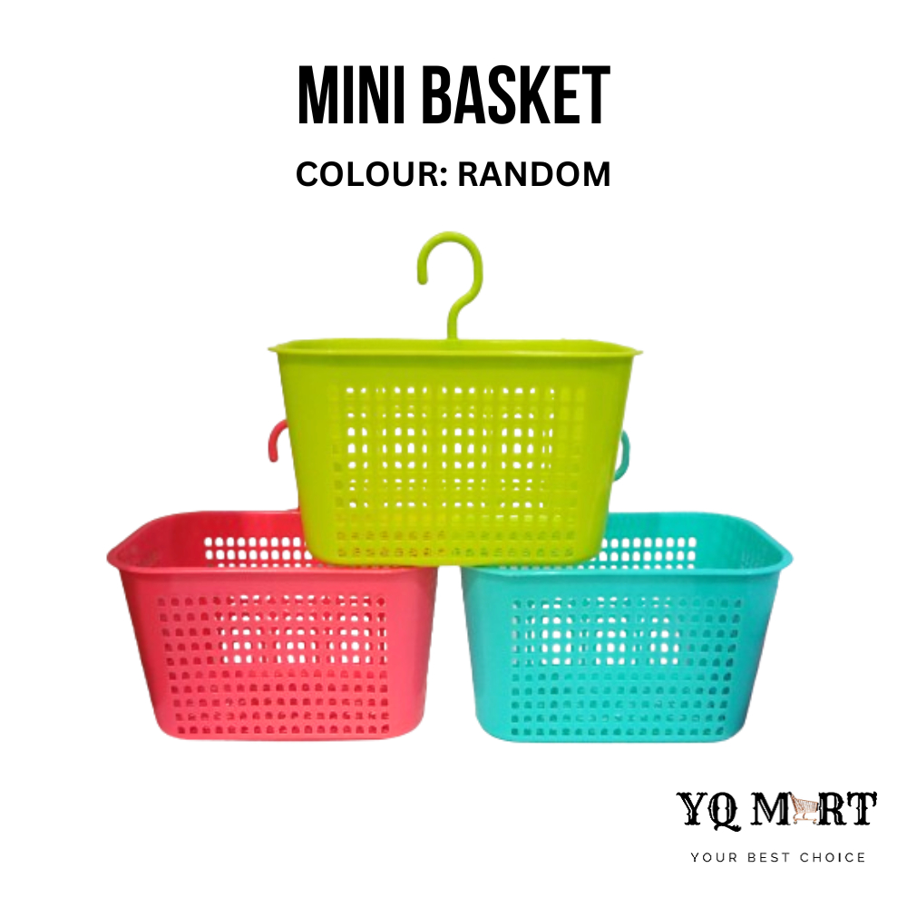 Plastic Mini Basket with hook/Plastik Bakul Kecil Mini dengan Cangkul ...