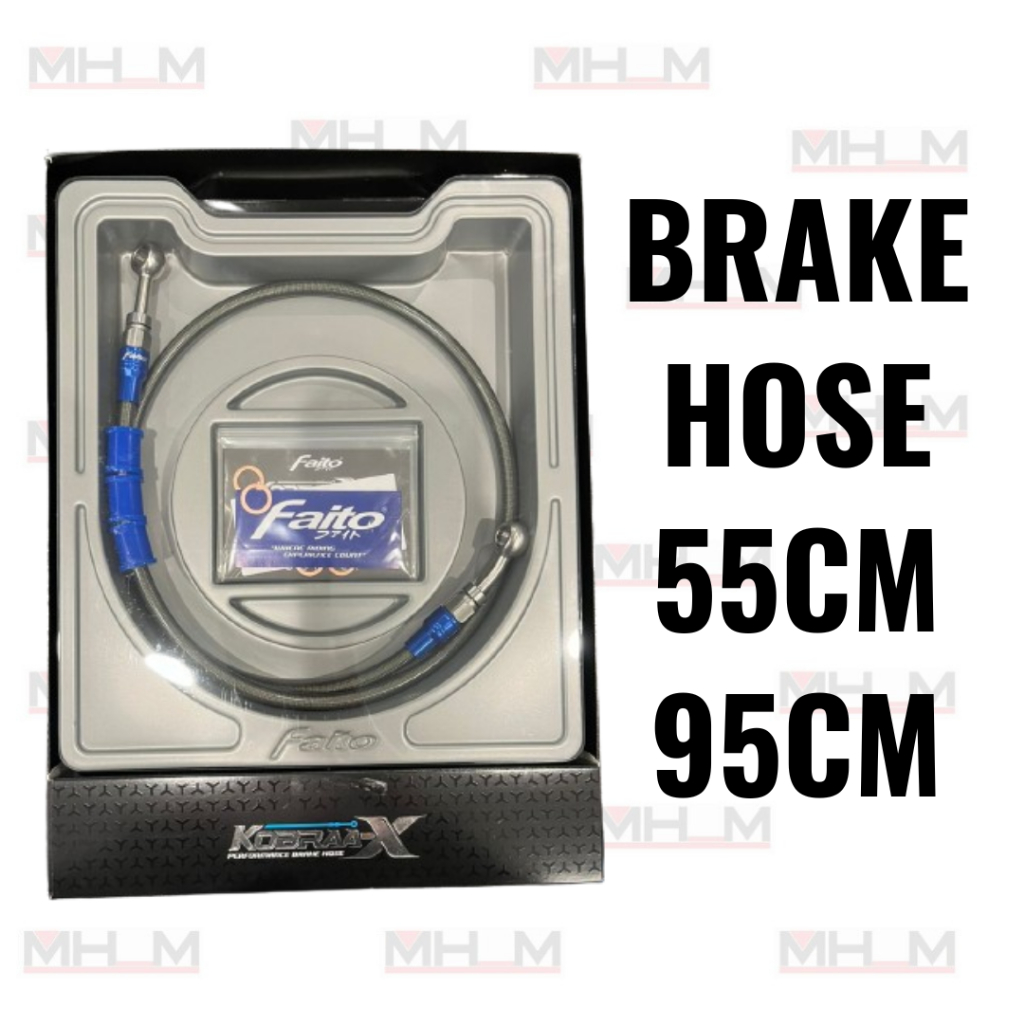 💯 ORIGINAL 💯 FAITO PERFORMANCE BRAKE HOSE 55CM 95CM TITANIUM UNIVERSAL