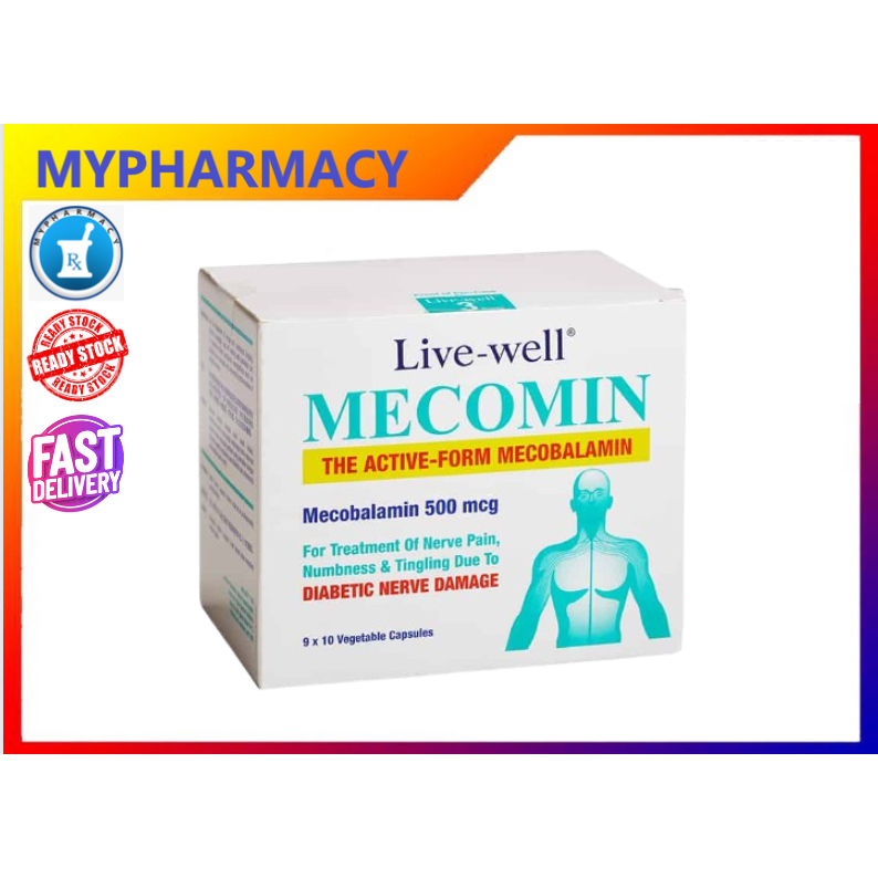 Live-Well Mecomin Mecobalamin 500mg 90's [Ubat Kebas Kaki, Sakit Urat