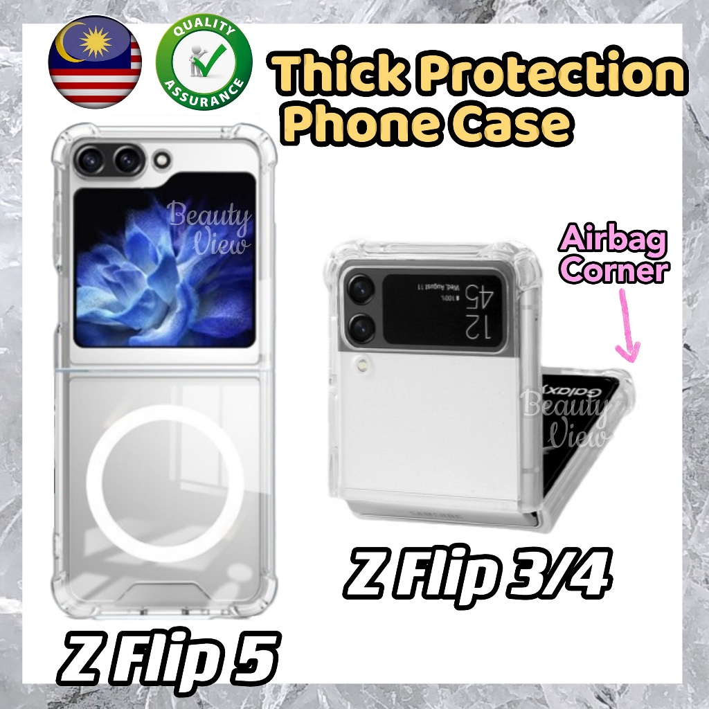 Z Flip 6/5/4/3 Anti Fall TPU + PC Protective Clear Aurora Phone Case Z