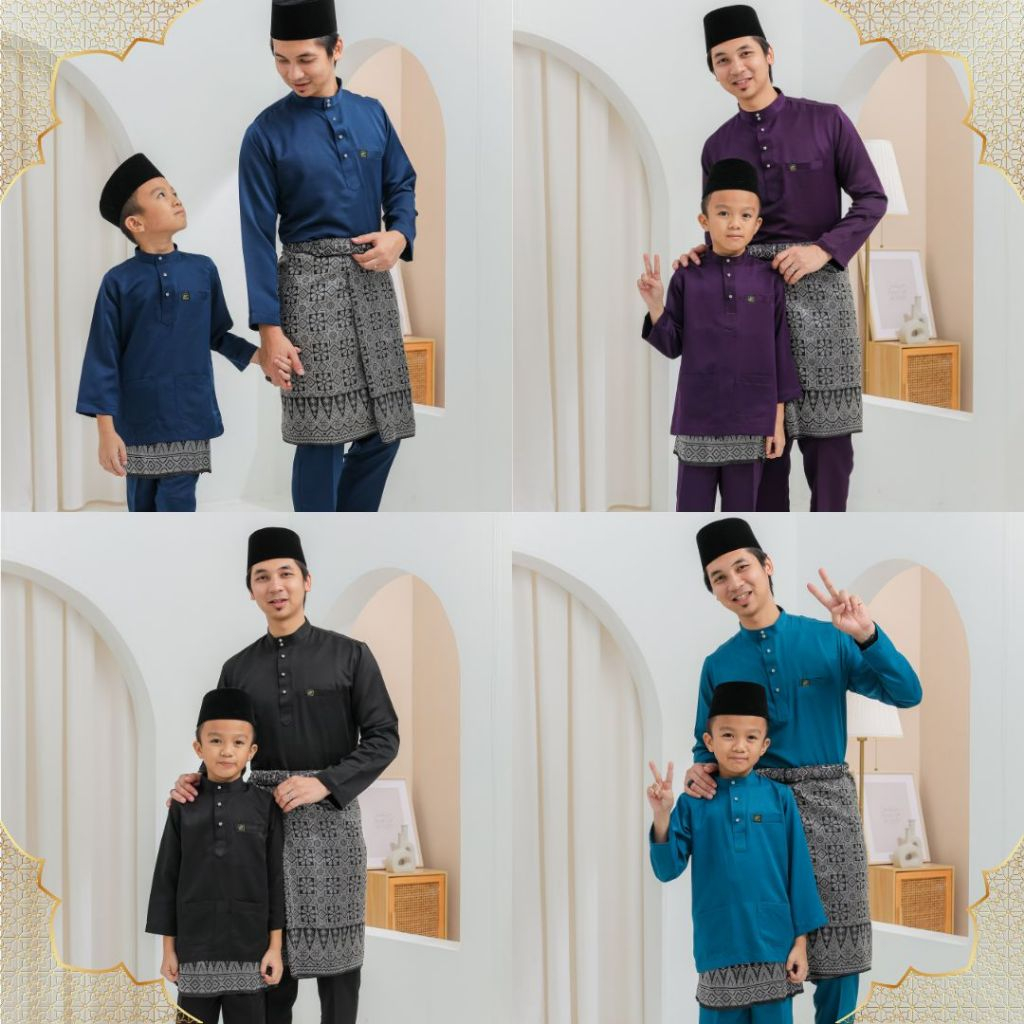 BAJU MELAYU MODEN BAJU RAYA POKET 3 / TIADA PESAK / DEWASA / KANAK ...