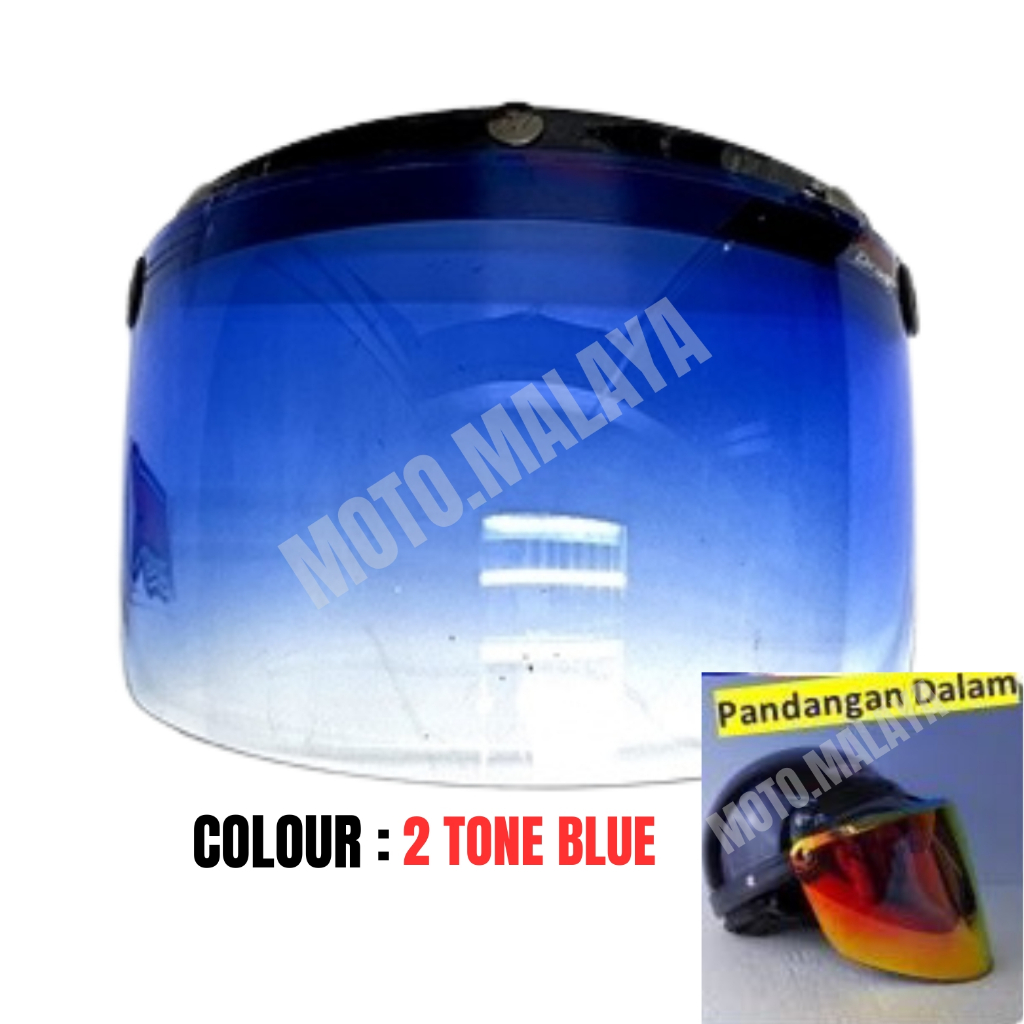 VISOR TINTED CERMIN HELMET 3 Pin Visor Siang Malam BOB HEATH (FORMs88