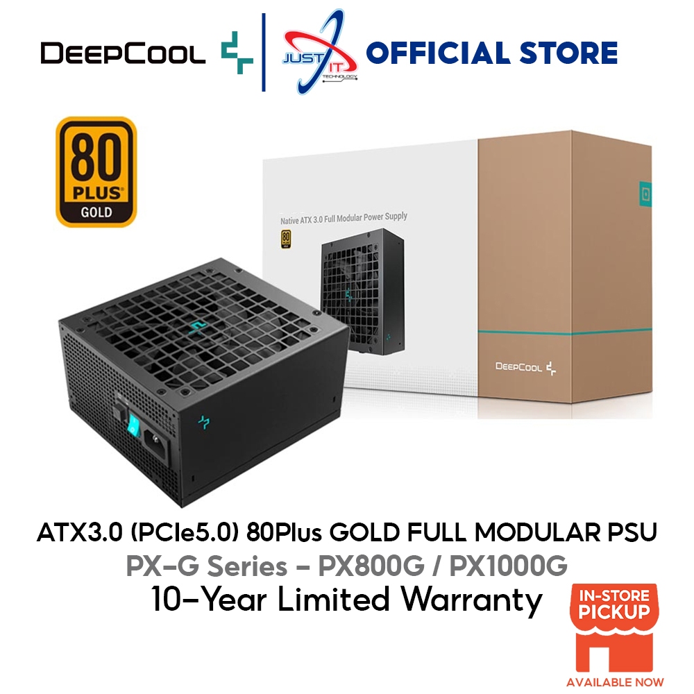 DEEPCOOL PX SERIES 850W / 1000W 80 PLUS GOLD FULL MODULAR ATX3.0 PCIE5 ...