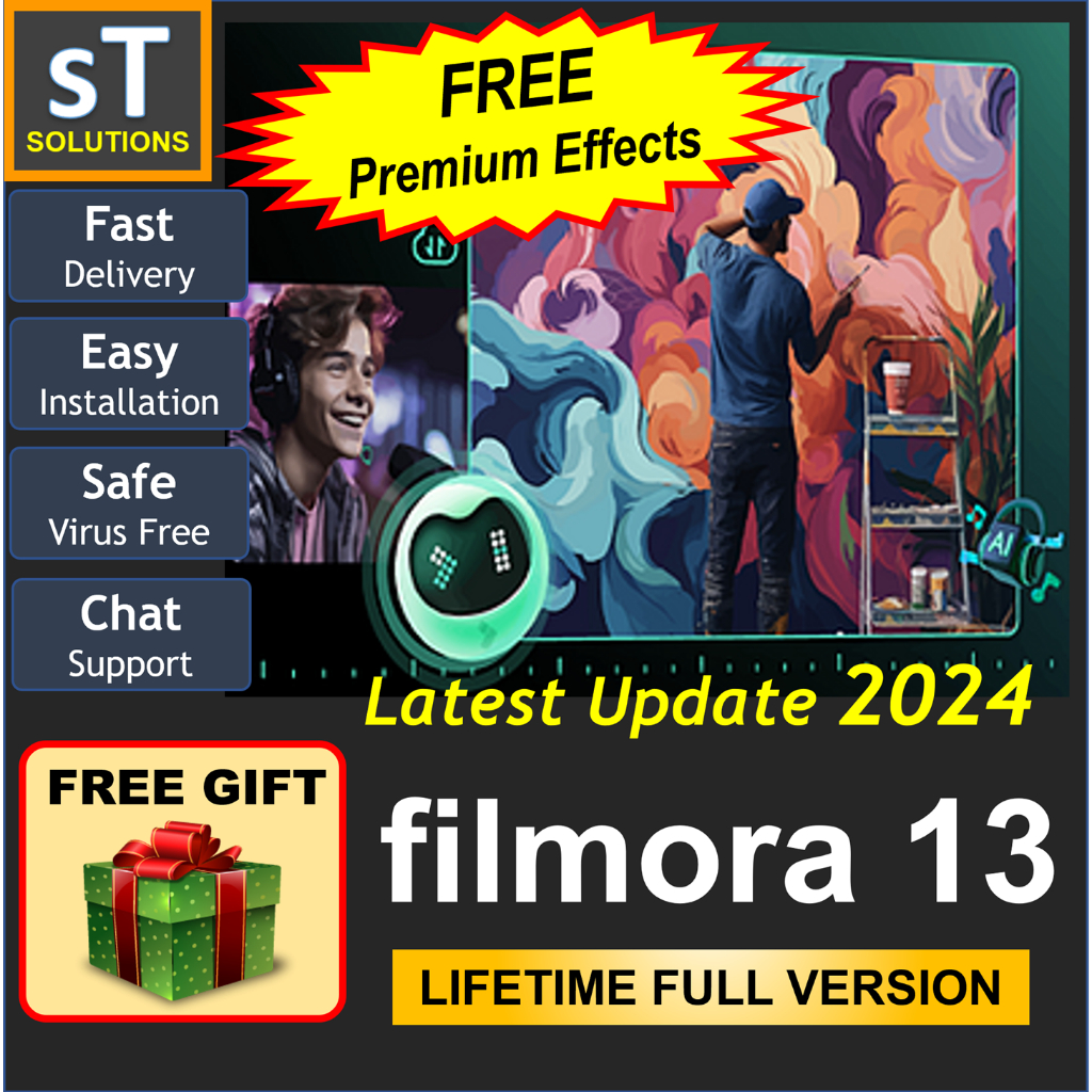 [𝗟𝗜𝗙𝗘𝗧𝗜𝗠𝗘 𝗔𝗖𝗧𝗜𝗩𝗔𝗧𝗜𝗢𝗡] 2024 Filmora 13 + Premium Effects[No Watermark