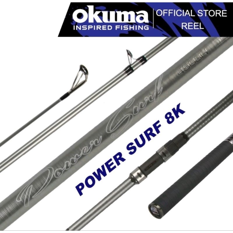 FUJI (4.5m-5.0m) Okuma Rod Power Surf 8K Heavy Spinning Surf Fishing Rod  Pancing Pantai mesin Pancing pari