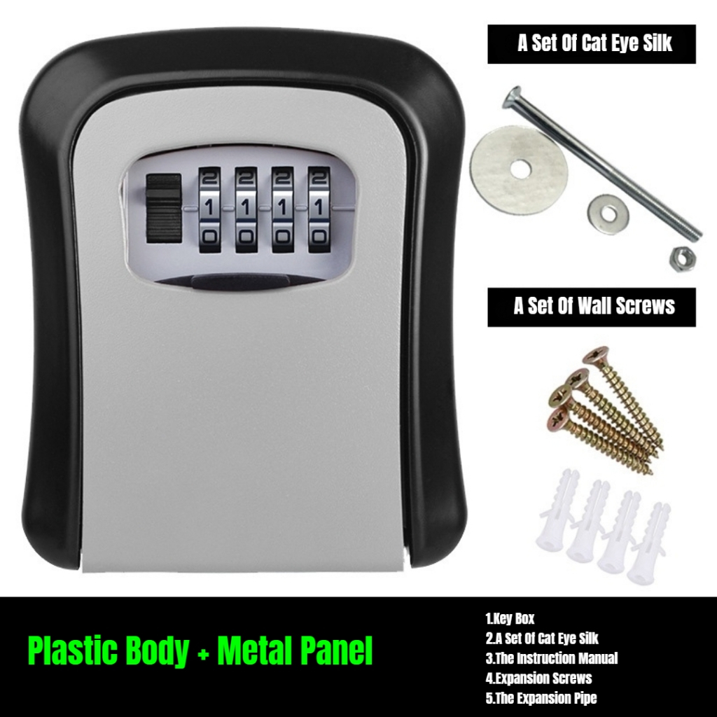 【READY STOCK】Wall Mount Key Safe Box Numbering Lock Key Storage Lock