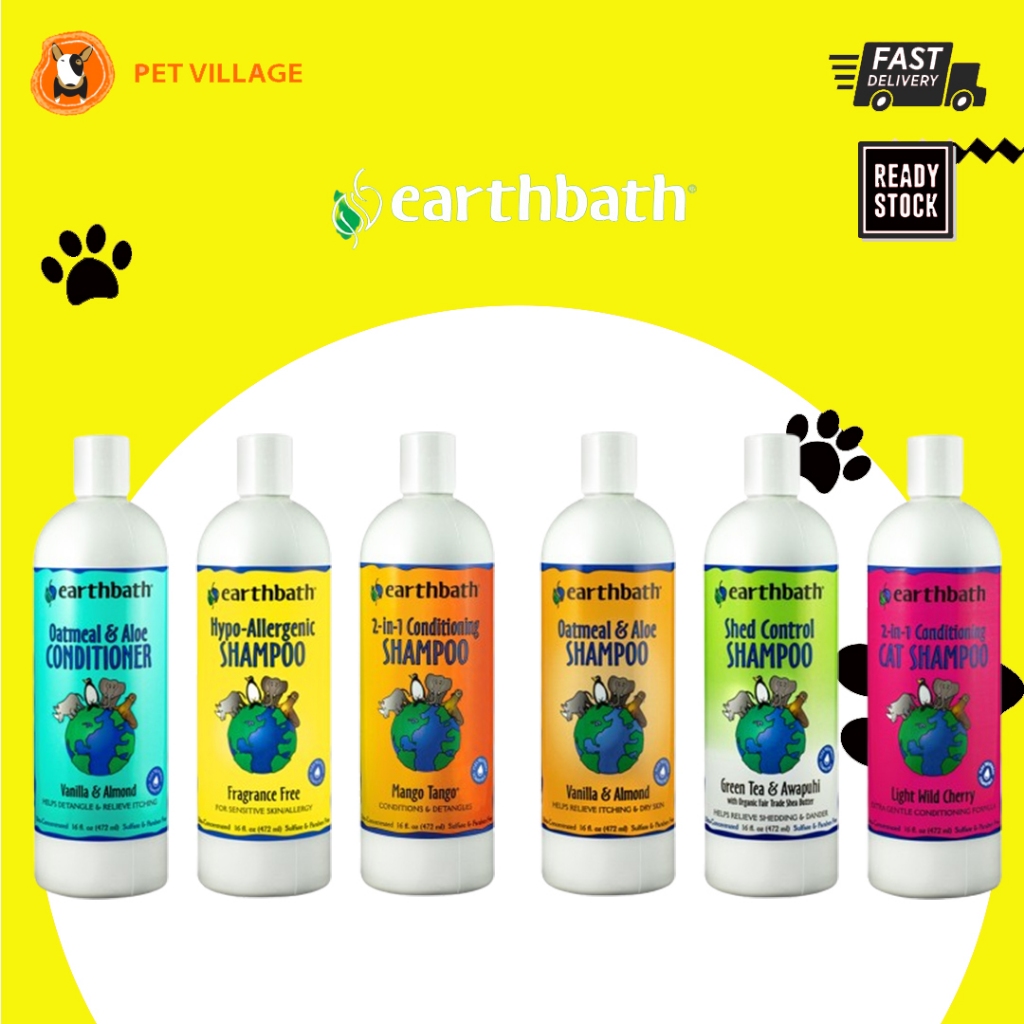 EARTHBATH Shampoo/Conditioner For Dogs & Cats 472ML (2 In 1