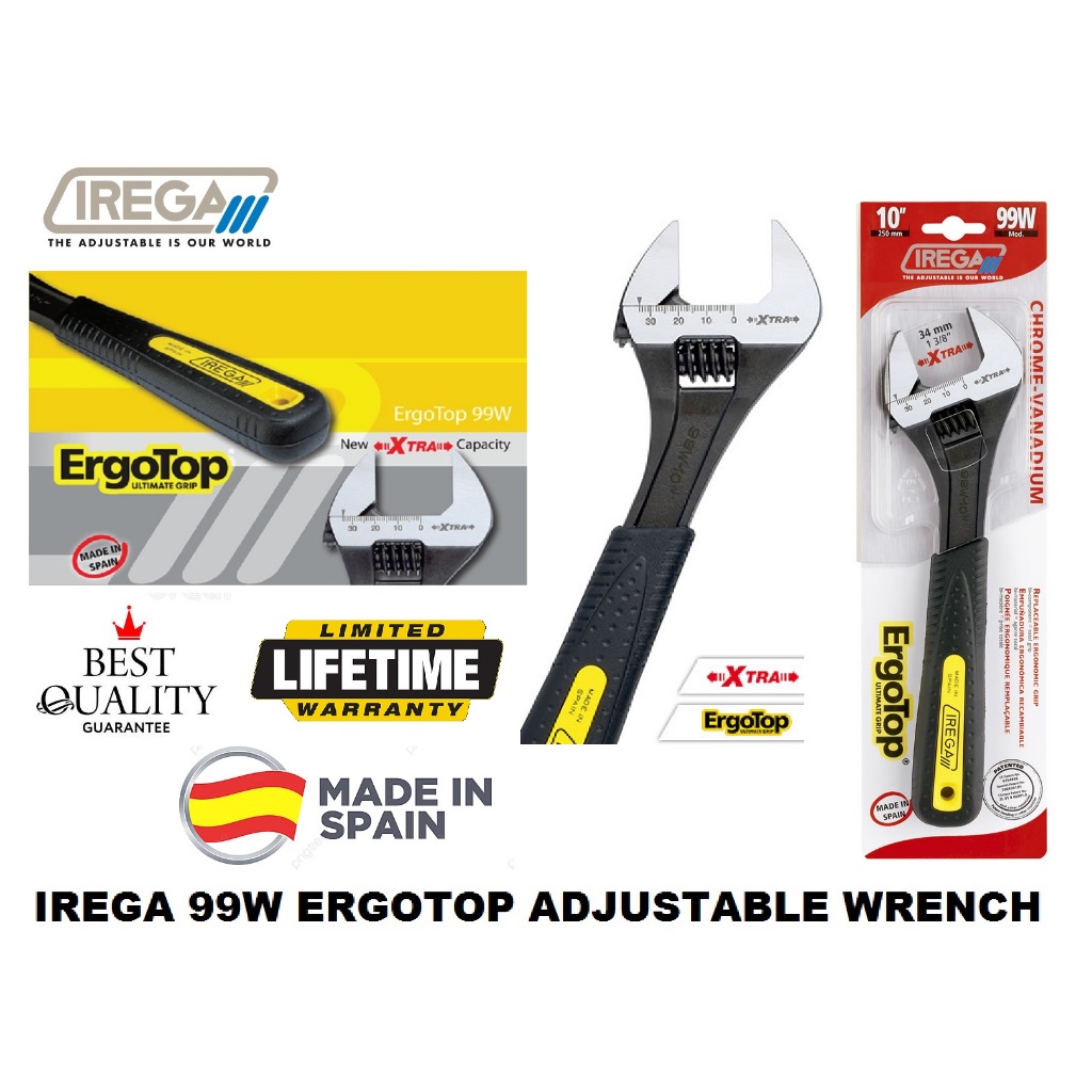 Irega ExWide 99W ErgoTop Phosphate Adjustable Wrench (Made Spain