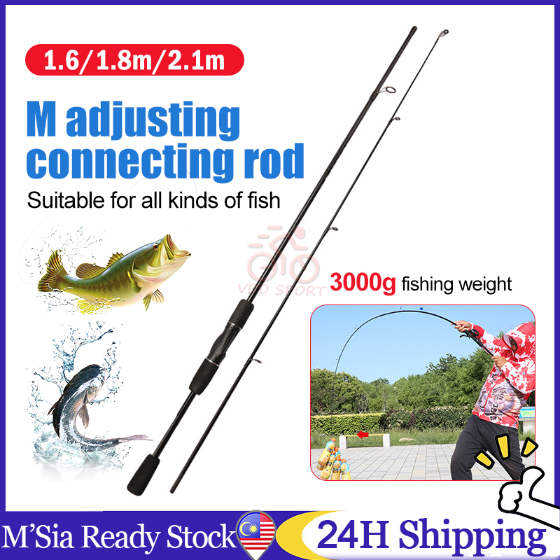 1.6M 1.8M 2.1M Super Strong FRP Jigging Rod Black Ultralight Lure