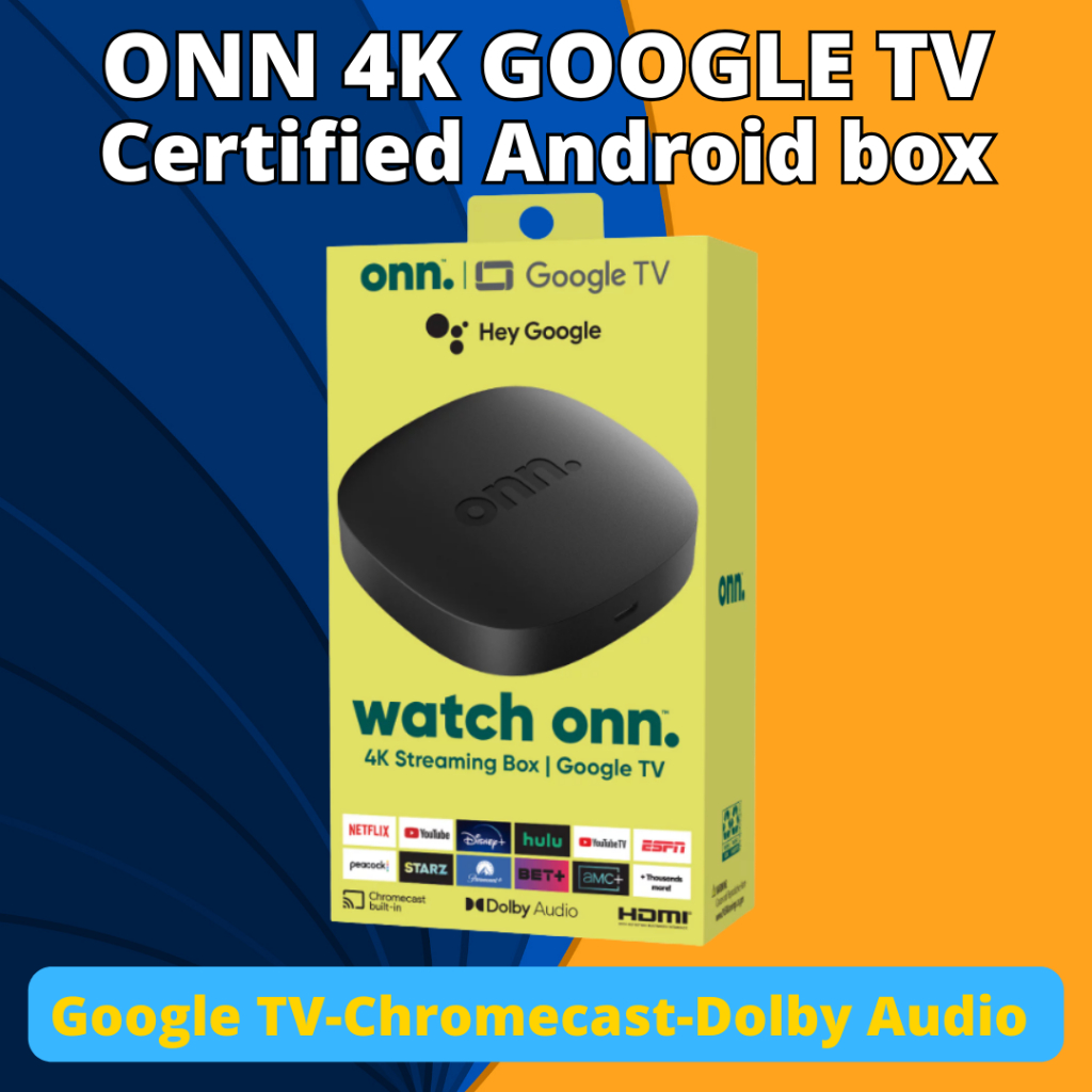 Onn 4k Google TV OS Android 12 STREAMING DEVICE CHROMECAST DOLBY AUDIO ...