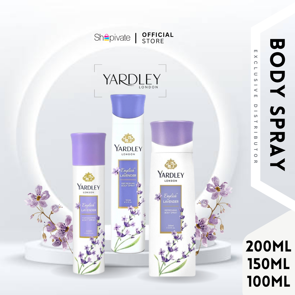 Yardley London ENGLISH LAVENDER Refreshing Body Spray For Women 100ml ...