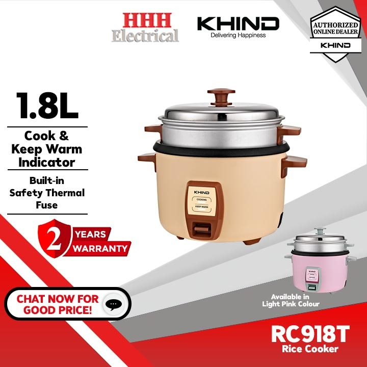KHIND RC918T Teflon Inner Pot Rice Cooker/ Periuk Nasi With Cool Touch ...