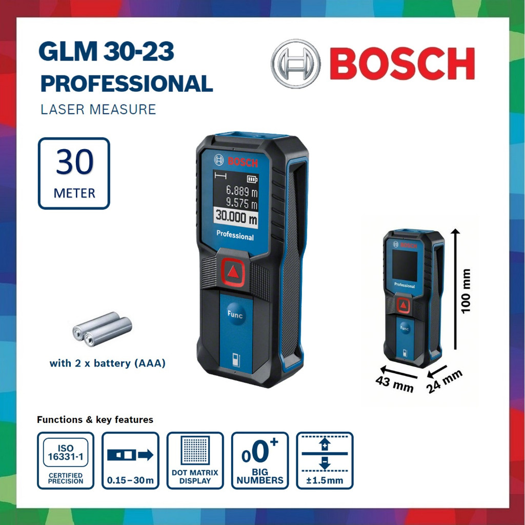 BOSCH GENUINE Laser Rangefinder / Laser Measure GLM 40 / GLM5023G / GLM5027CG / GLM10025C