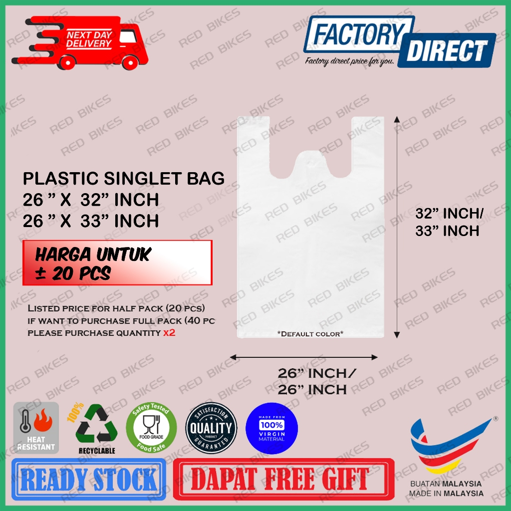 Singlet Plastic Bag Good Quality Plastic Handle Bag Beg Plastik T