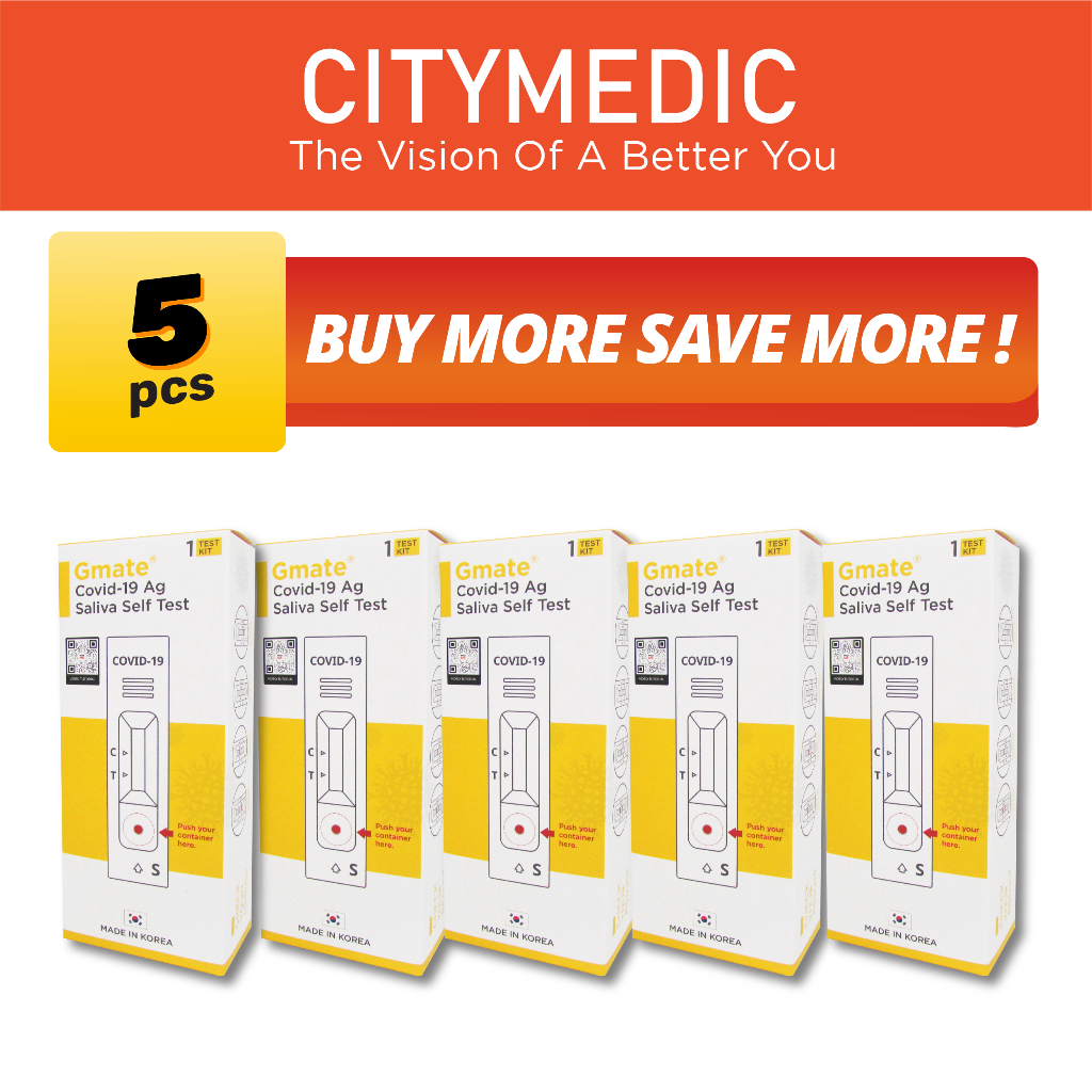 Gmate COVID19 Saliva Test Kit (5's) EXP02/2024 Shopee Malaysia