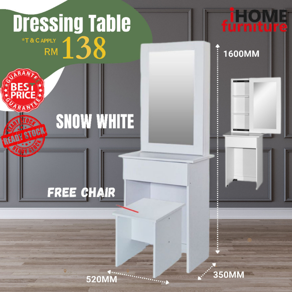 iHOME FURNITURE SABAH 🔥READY STOCK🔥 Dressing Table with Mirror and