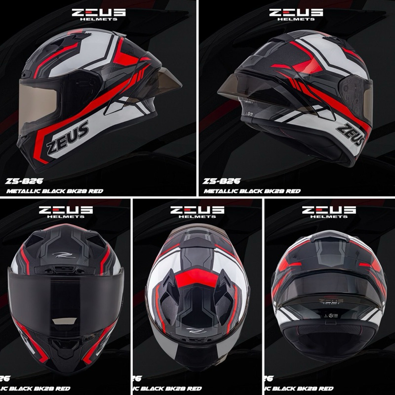 Tipe Zeus Open Face ZEUS ZS-826 Full Face Helmet Shopee